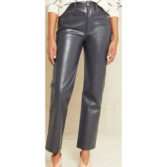 Agolde 90s Pinch Waist Recycled Leather Pants,All Products : American Fashion Style Bags On Sale
